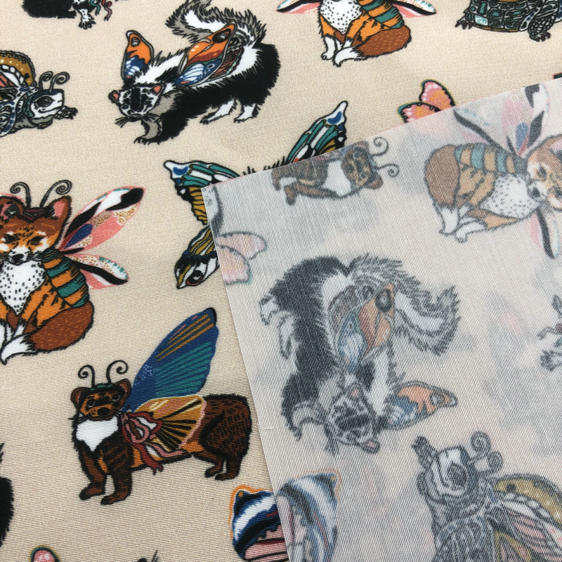 Chinese factory customized viscose rayon plain weave crepe digital printing fabric is soft and drape like silk crepe de chine