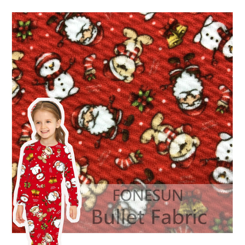 Hot Sell No MOQ Bullet Fabric Wholesale Christmas Knit Solid & Printed For Baby