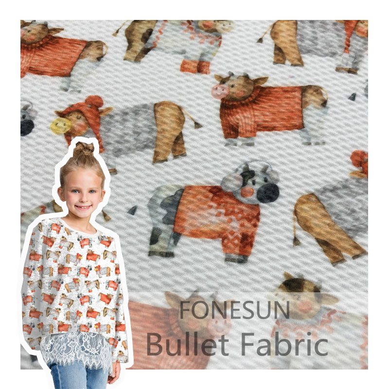 Bullet Fabric Knitted Fabric Custom Digital Printing Poly Liverpool Bullet Fabric