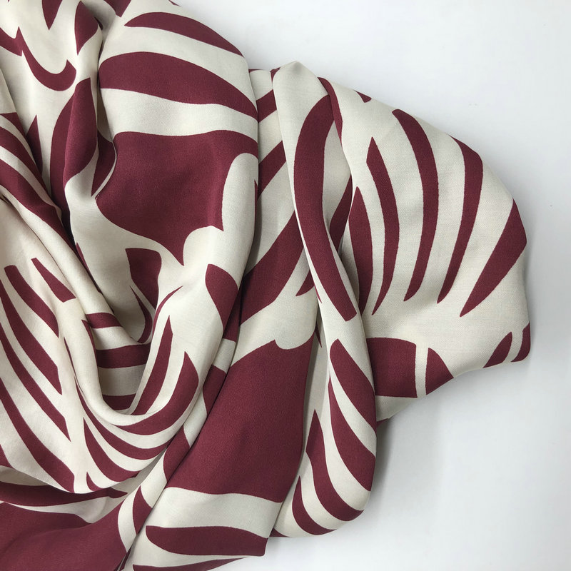 Chinese factory custom viscose rayon satin printed fabric is soft and draped like silk