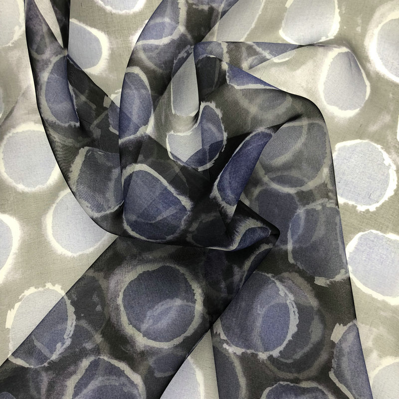 Wholesale Customer digital Printed 5mm 5.5mm Silk organza fabric In Stock Silk Fabric