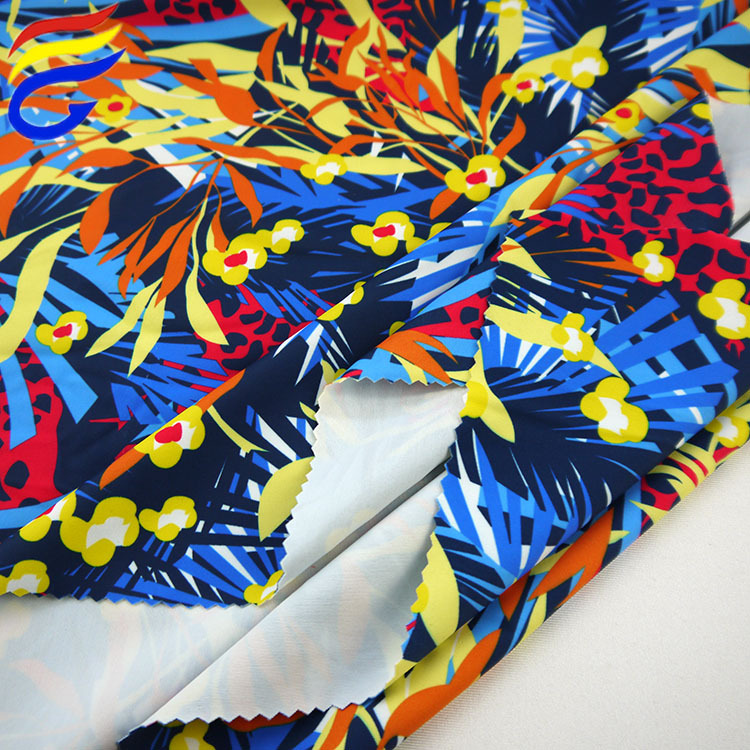 190GSM 80% polyester 20% stretch spandex swimwear fabric customization